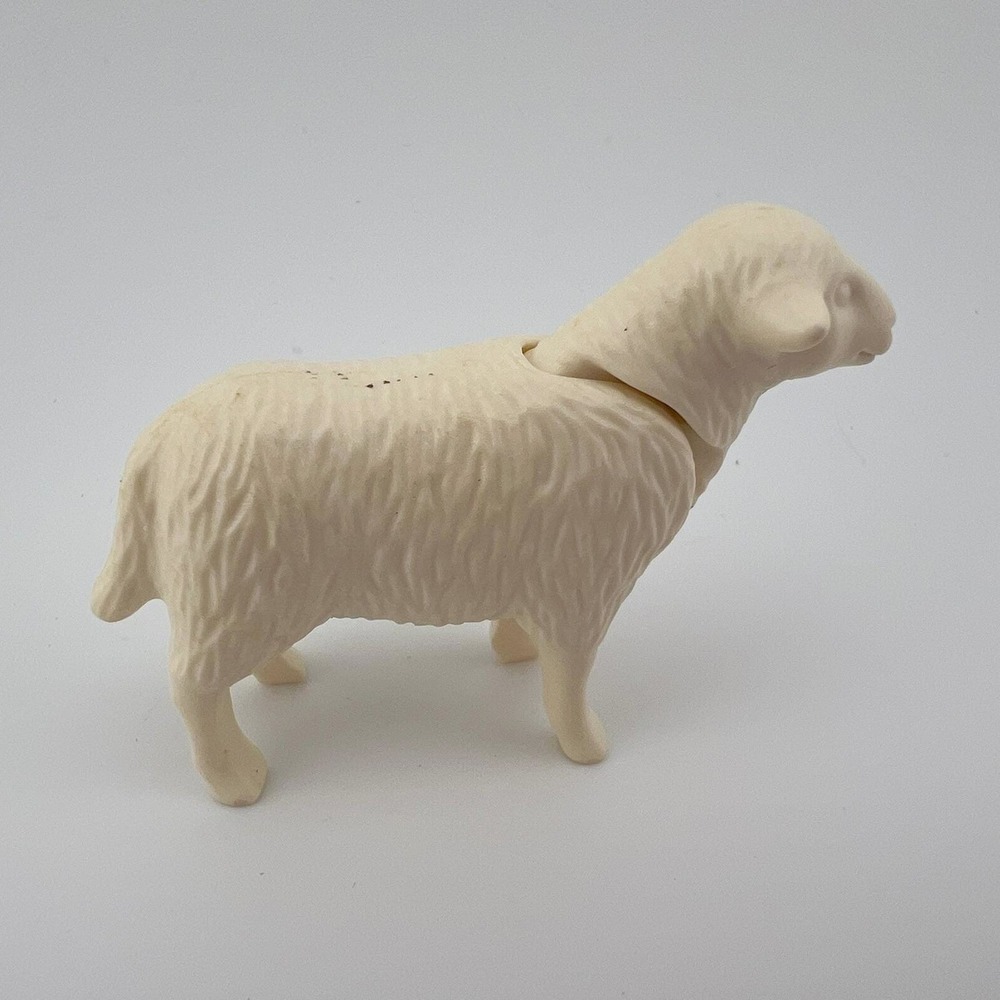 Playmobil White Sheep Farm Animal Figure Replacement Lamp White  Vintage